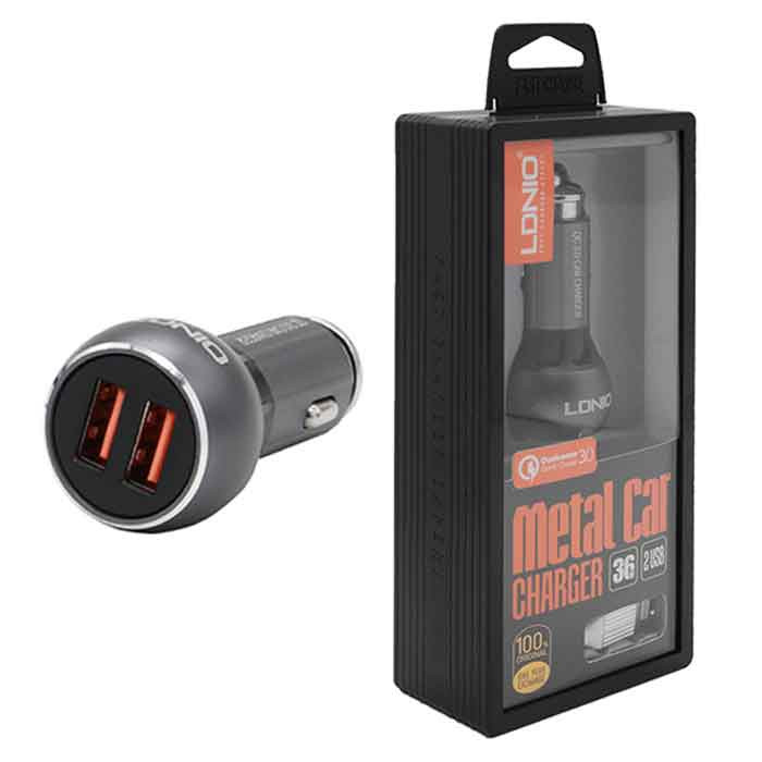 شارژر فندکی الدینیو مدل C503Q همراه با کابل microUSB