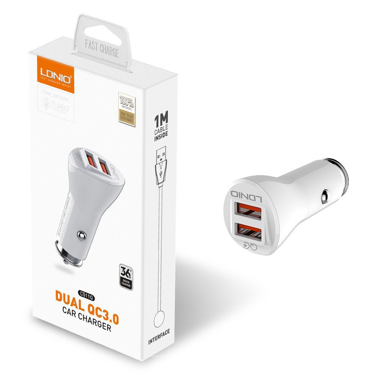 فندکی LDNIO مدل C511 دو خروجی