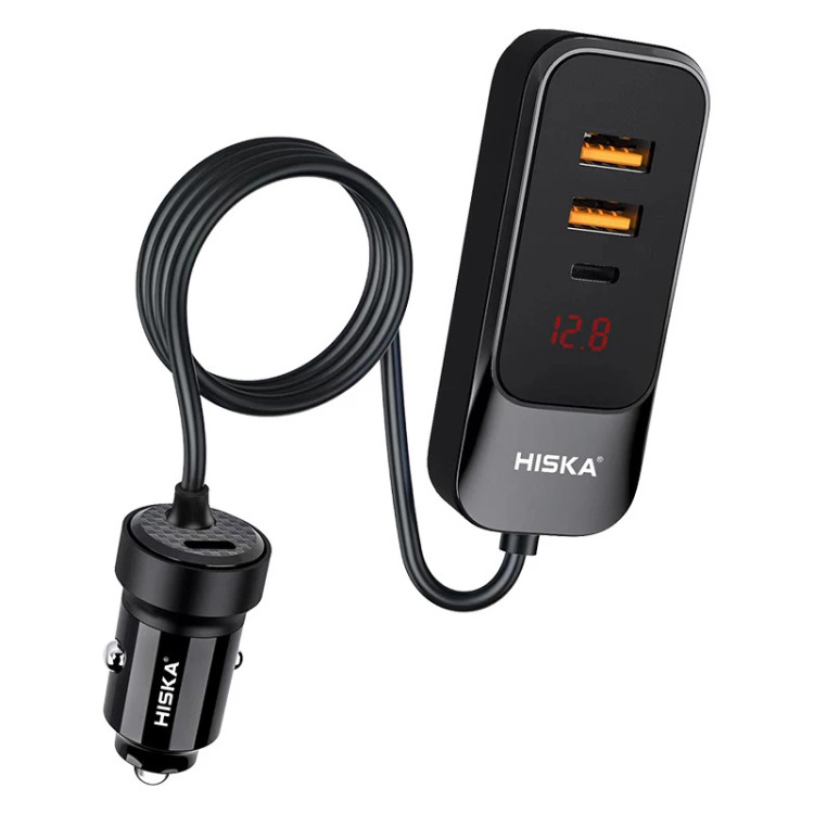 شارژر فندکی 120 وات 4 پورت هیسکا HISKA HCC-327