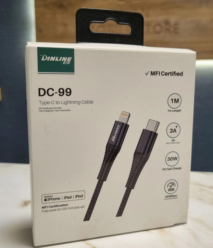 کابل شارژ تایپ سی به لاتنینگ دینلاین مدل DC-99