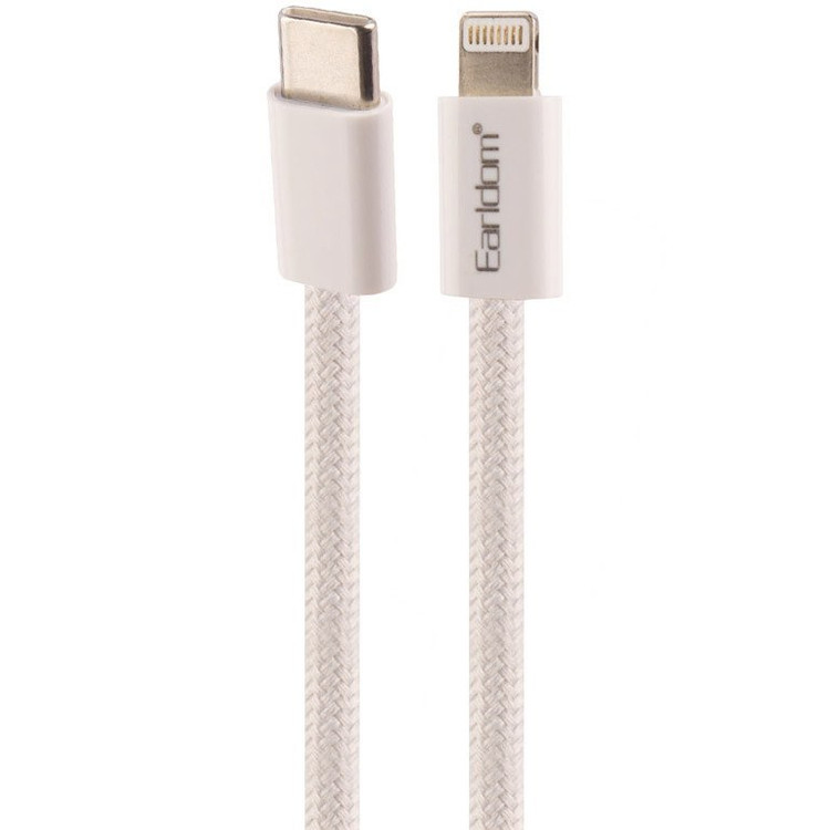 کابل تبدیل فست شارژ Tyoe-c به Lightning برند Earldom مدل EC-196C-L