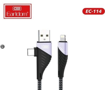 کابل شارژر تایپ سی به آیفون EARLDOM EC-114