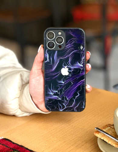 قاب محافظ آیفون مدل Art Color طرح هنری مرمری مناسب برای iPhone