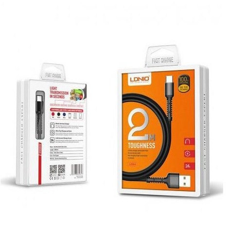 کابل تایپ سی Ldnio مدل Ls-64 دومتری فست شارژ اورجینال