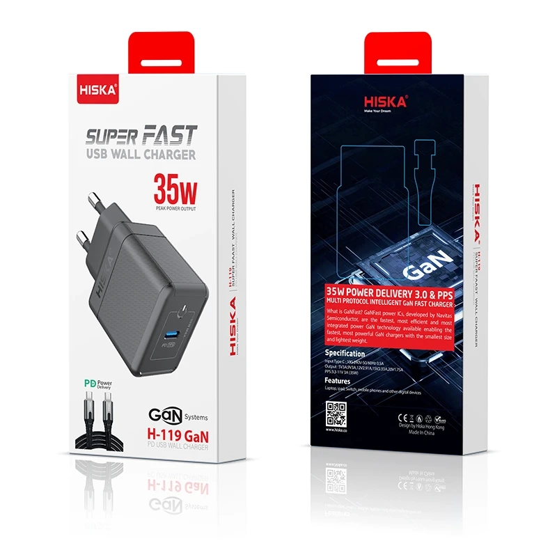 شارژر دیواری 35 وات هیسکا مدل H-119GAN