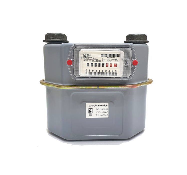 کنتور گاز دیافراگمی برند حدیدسازه پیشرو مدل G6