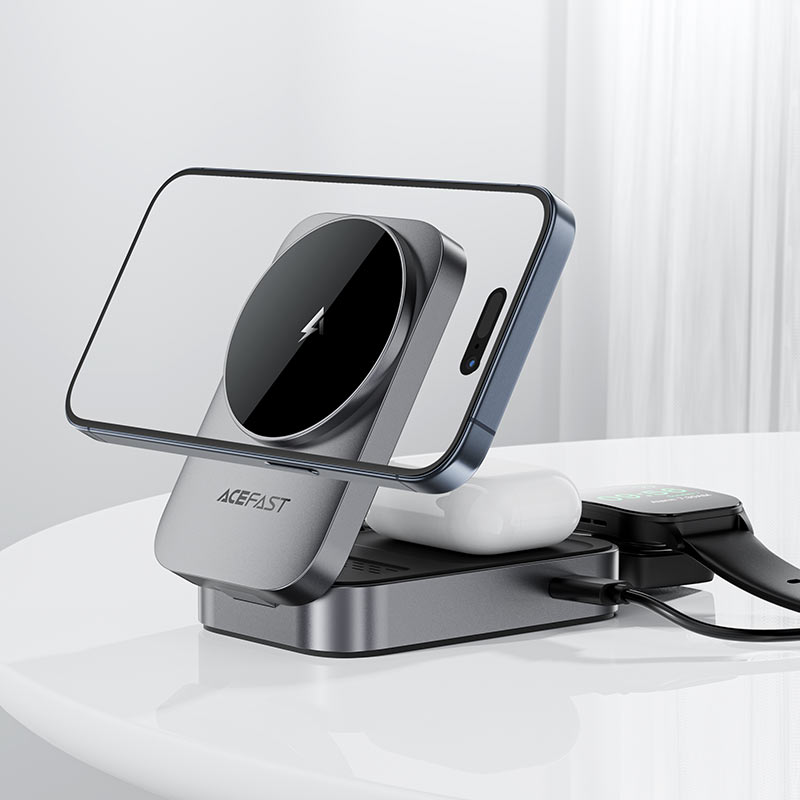 قیمت و خرید شارژر بیسیم Acefast Air Charger 3in1 مدل E22