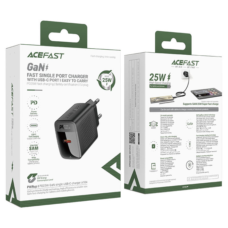 قیمت و خرید شارژر دیواری Acefast A104 PD25W GaN