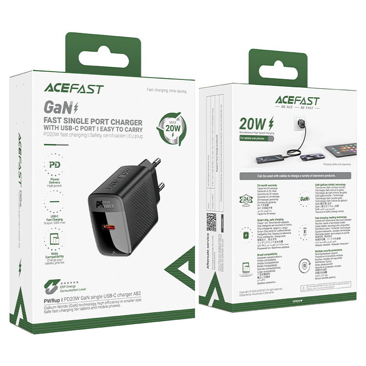 قیمت و خرید شارژر دیواری Acefast A82 PD20W GaN