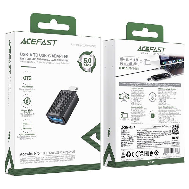خرید مبدل Acefast J1 USB-A به USB-C