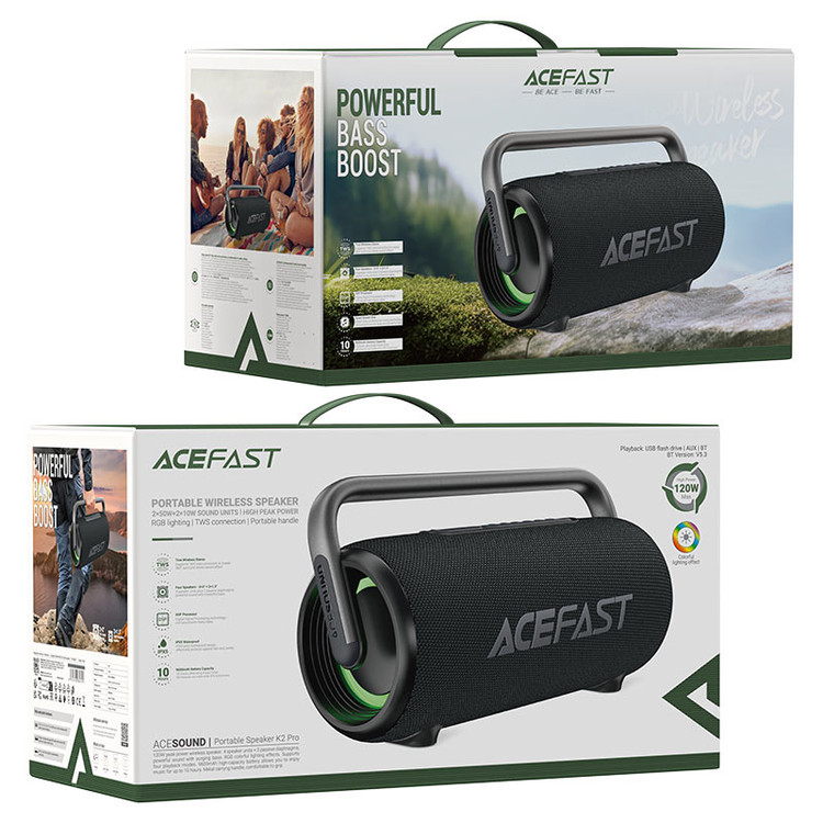 اسپیکر بلوتوث ایس فست ACEFAST K2 Pro توان 120 وات فلش خور