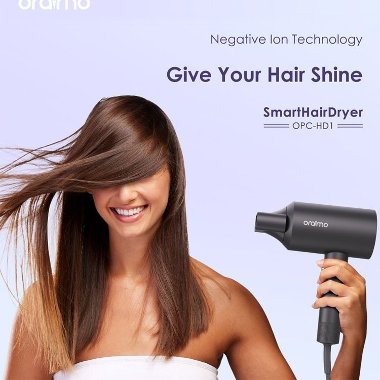سشوار اورایمو مدل Smart Hair Dryer Bristol OPC-HD1 توان 1800 وات با فناوری یون منفی