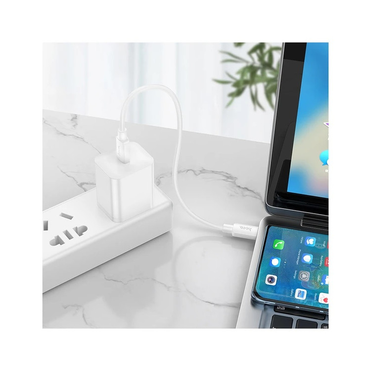 کابل USB-C هوکو مدل X96 طول ۲۵ سانتیمتر توان ۶۰ وات