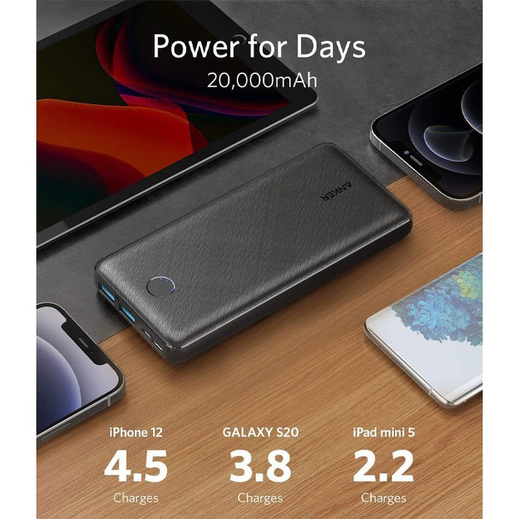 پاوربانک انکر مدل A1268 ظرفیت ۲۰٬۰۰۰ میلیآمپر ساعت