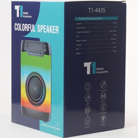 اسپیکر بلوتوثی قابل حمل مدل T1-443S