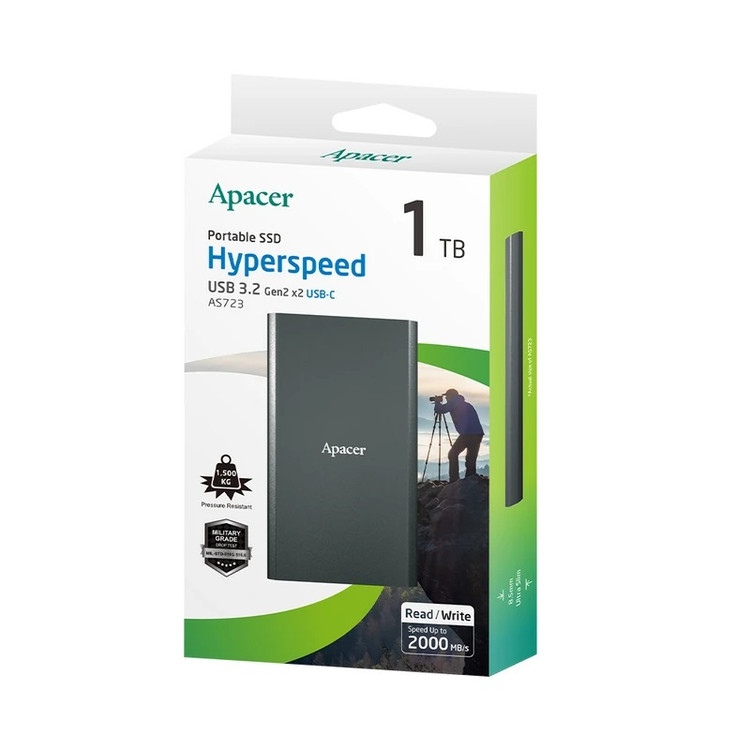 SSD اکسترنال Apacer AS723 ظرفیت 1 ترابایت