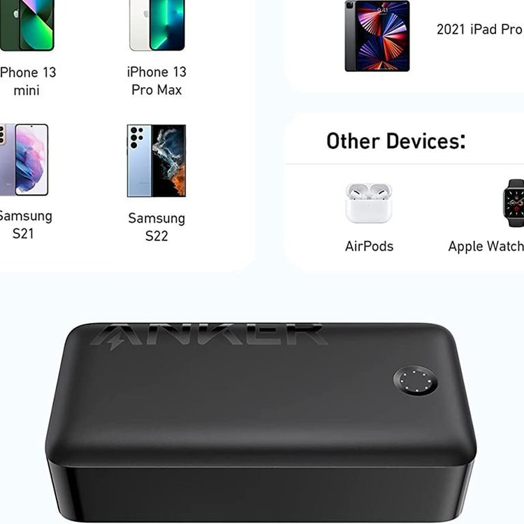 پاوربانک انکر مدل A1377 ظرفیت ۴۰۰۰۰ میلیآمپر ساعت