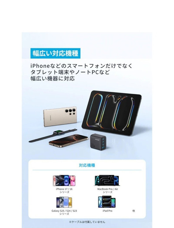 شارژر دیواری انکر مدل A121C توان ۷۰ وات با ۴ پورت