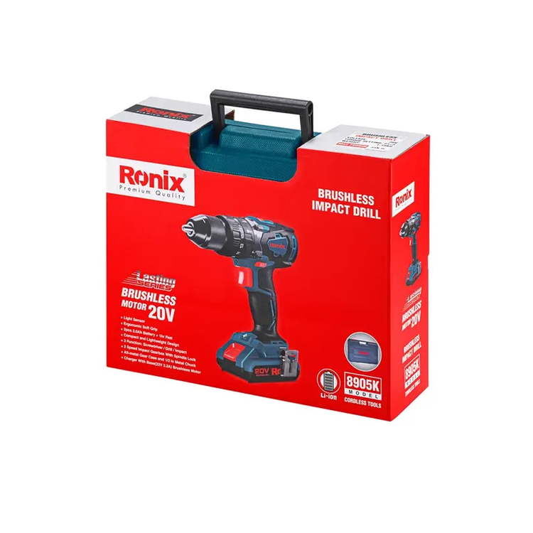 کیت دریل پیچ گوشتی شارژی رونیکس 20 ولت مدل 8905K