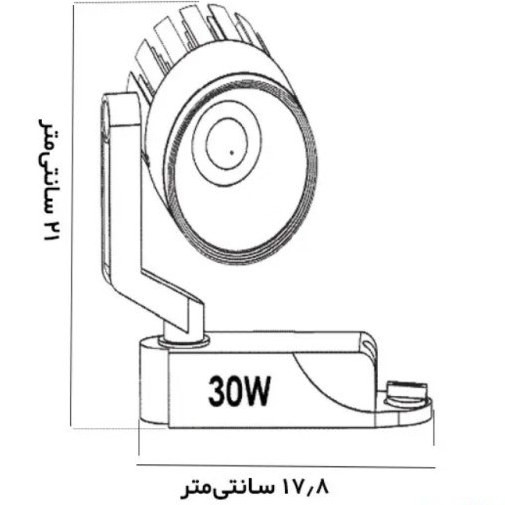 چراغ ریلی 50 وات COB پارس شعاع توس