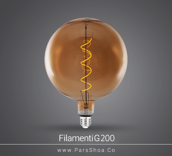 لامپ LED حبابی ۵ وات فیلامنتی رویالوکس مدل G200 پایه E27