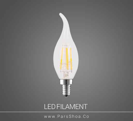 لامپ LED اشکی ۴ وات فیلامنتی رویالوکس پایه E14