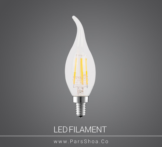 لامپ LED اشکی ۴ وات فیلامنتی رویالوکس پایه E14