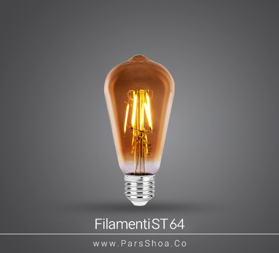 لامپ LED حبابی ۶ وات فیلامنتی رویالوکس مدل ST64 پایه E27
