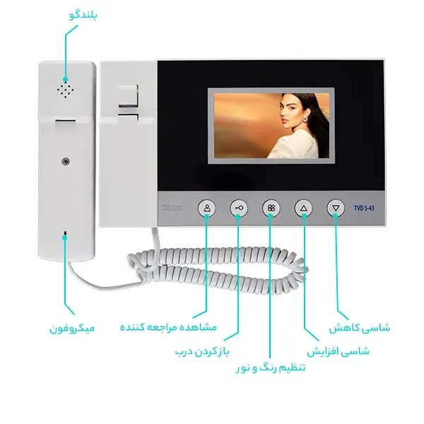 پکیج کامل آیفون تصویری تابا مدل TVD-5-43 دو واحدی
