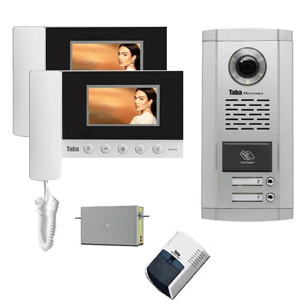 پکیج کامل آیفون تصویری تابا مدل TVD-5-43 دو واحدی