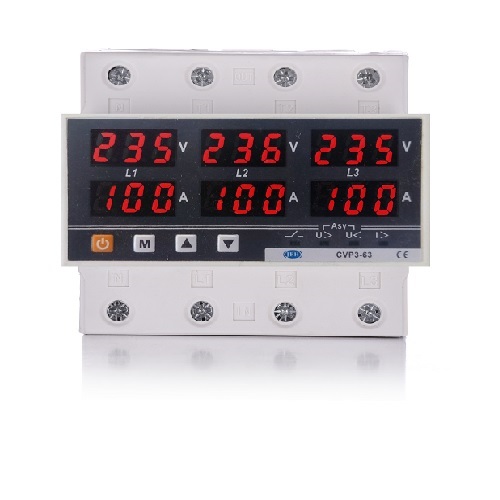 محافظ ولتاژ و جریان سه فاز 100 آمپر JBH